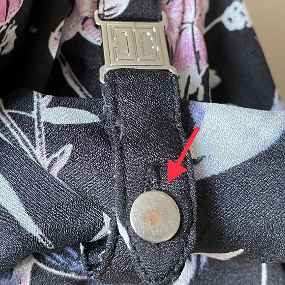 Ivanka Trump Floral Dress Blouse Top with Button Sleeves Women’s Medium - Picture 13 of 16